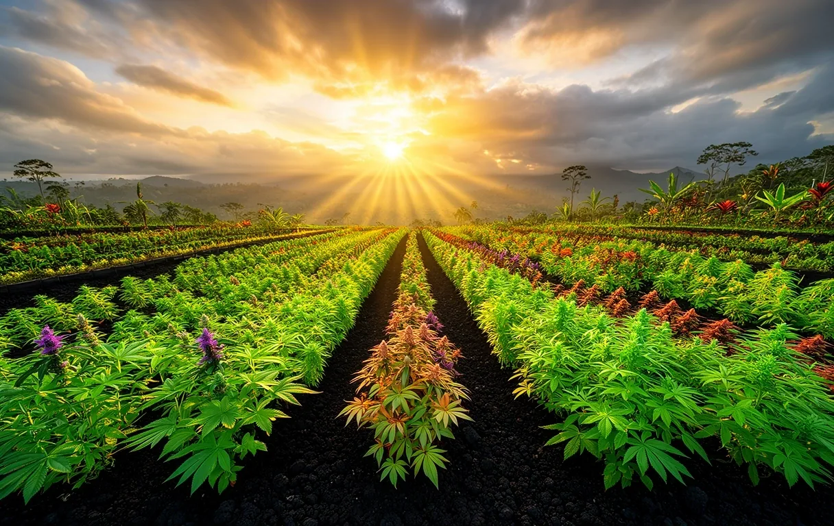 Bali landscape at dawn